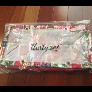 Thirty One medium utility tote in Hello Holiday